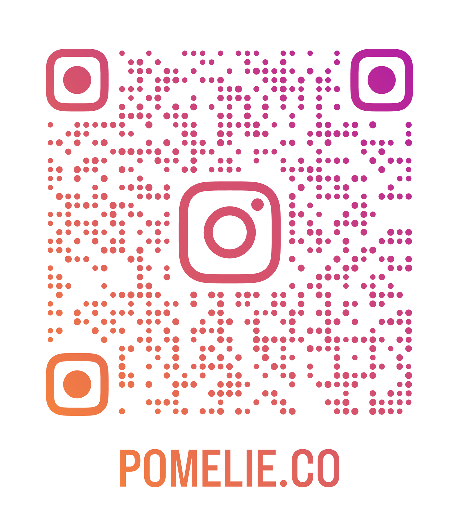Instagram QR kod — @pomelie.co